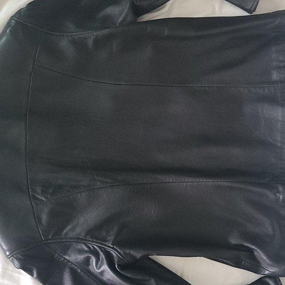 Genuine leather soft black vintage jacket large - Picture 7 of 12